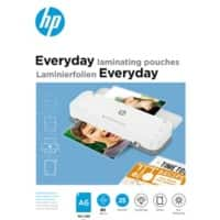 HP Everyday Laminierfolien A6 Glänzend 80 Mikron (2 x 80) Transparent 25 Stück