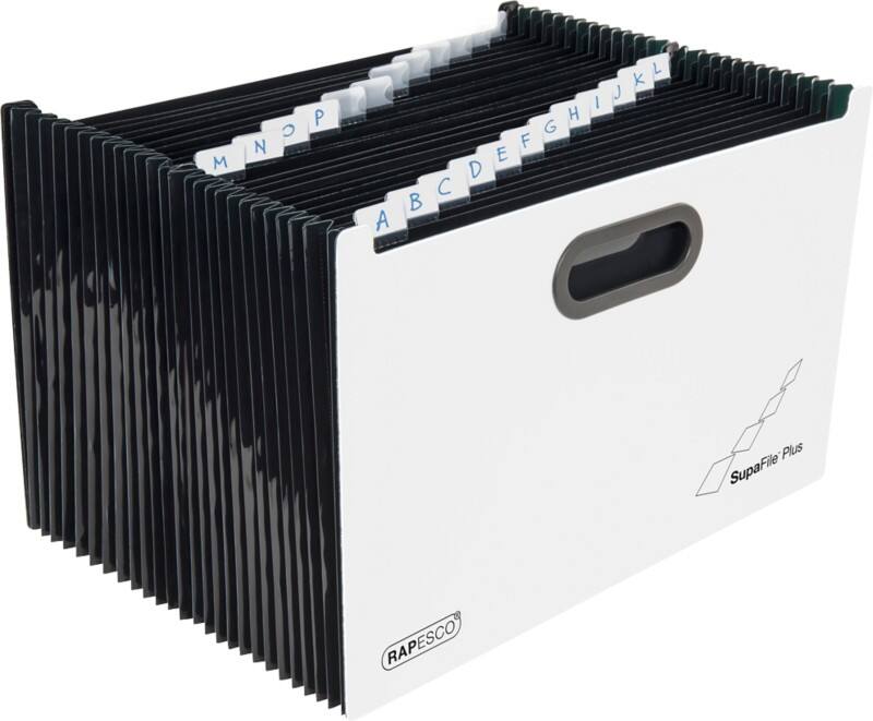 Rapesco SupaFile Fächermappe 26 Taschen A4 PP (Polypropylen) Blanko Schwarz, Weiß 1622