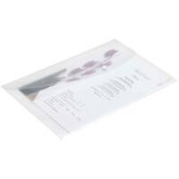 Rapesco Dokumententasche 0695 DIN A4 Druckknopf PP (Polypropylen) Quer 24 (B) x 0,2 (T) x 36 (H) cm Transparent 5 Stück