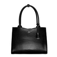 SOCHA Damen Laptoptasche Midi Croco Black 14 " Feinsynthetik Schwarz 390 mm x 120 mm x 290 mm