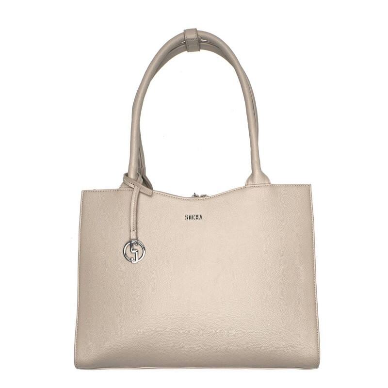 SOCHA Damen Laptoptasche Midi Vanilla 14 " Feinsynthetik Beige 390 mm x 120 mm x 290 mm