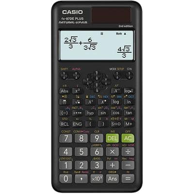 Casio Wissenschaftlicher Taschenrechner FX-87DE Schwarz