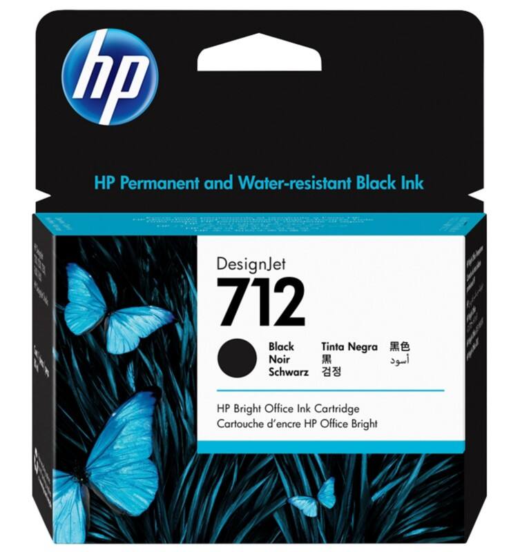 HP 712 Original Tintenpatrone 3ED71A Schwarz