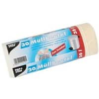 PAPSTAR Müllsäcke 30 L  Kordelzug Weiß LDPE (Polyethylen niedriger Dichte) 17 Mikron 30 Stück