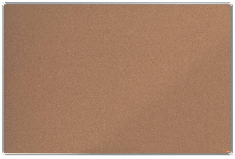 Nobo Premium Plus Wandmontierbares Anschlagbrett 1915184 Kork Alurahmen 1800 x 1200 mm Braun