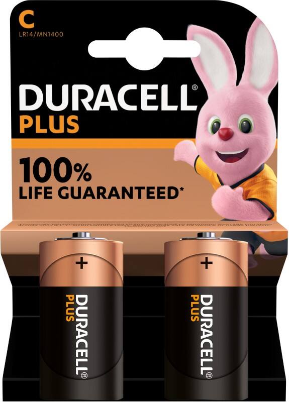 Duracell Batterie PLUS C LR14 Alkali 1.5 V 2 Stück