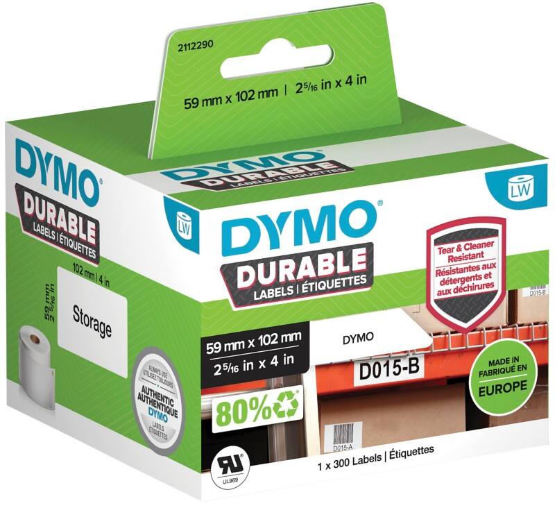 DYMO LW 2112290 Etiketten Weiß Selbstklebend 102 x 59 mm 300 Etiketten