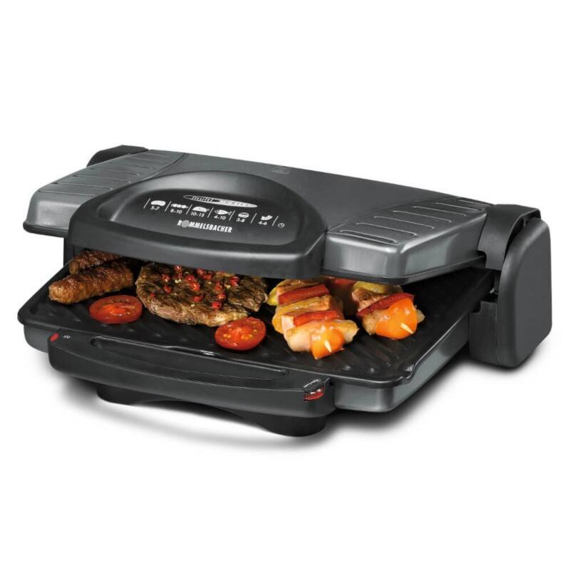 Rommelsbacher Elektrogrill KG 1800 1800W Aluminium-Druckguss 330 x 220 mm Silber