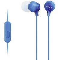 SONY MDREX15APLI Verkabelt Stereo Ohrhörer Mikrofon Blau