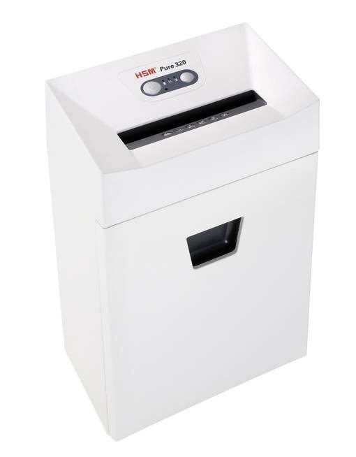 HSM Pure Aktenvernichter 8 Blatt Partikelschnitt Sicherheitsstufe P-4, T-4, E-3, F-1 25 L 320