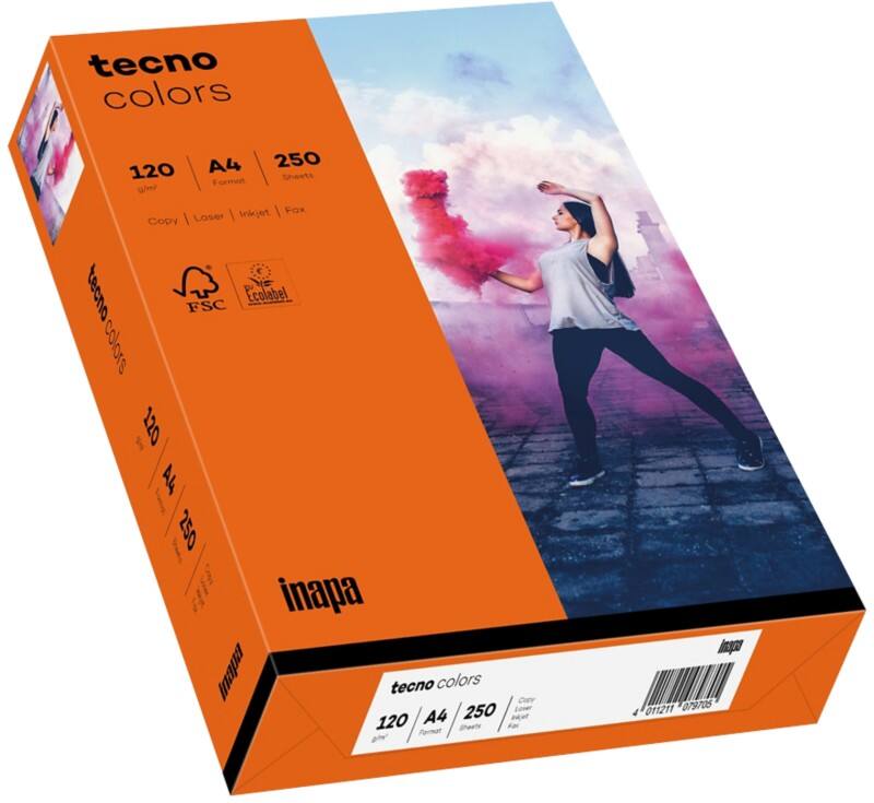 tecno A4 Farbiges Papier Orange 120 g/m² 250 Blatt
