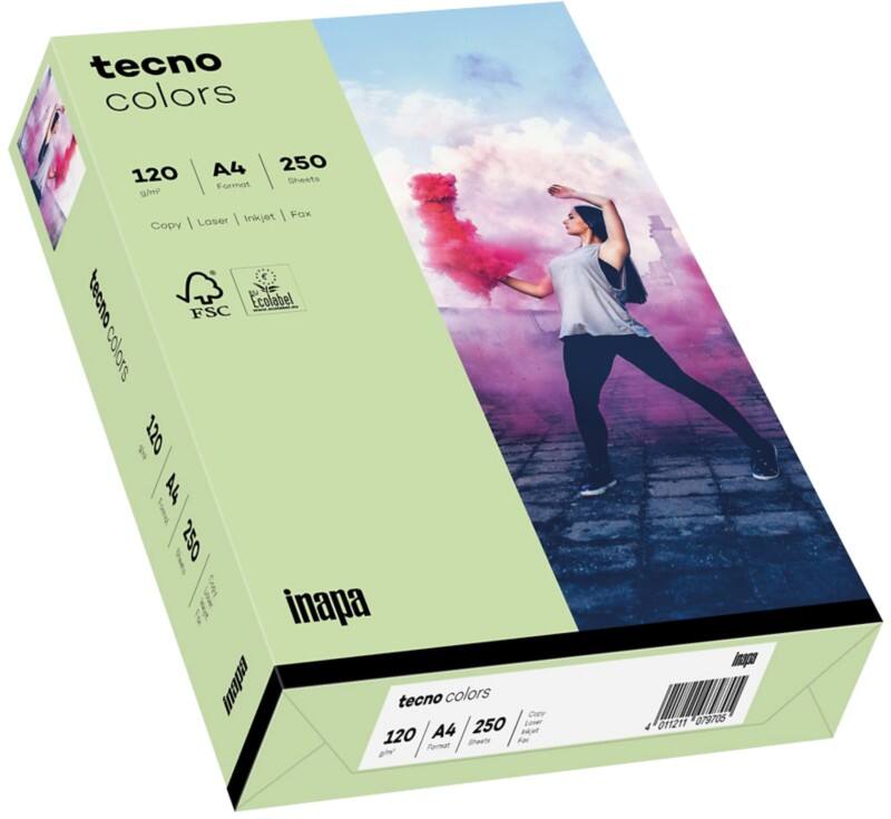 tecno DIN A4 Farbiges Papier Grün 120 g/m² 250 Blatt