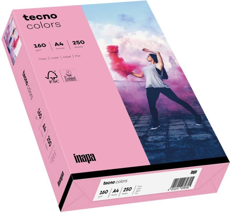 tecno A4 Farbiges Papier Pink 160 g/m² 250 Blatt