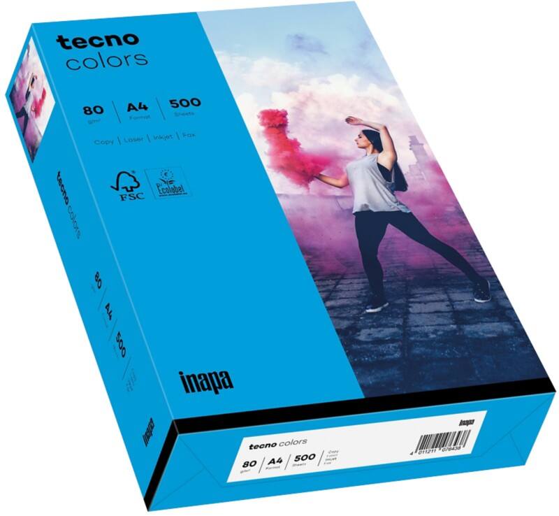 tecno A4 Farbiges Papier Intensiv Blau 80 g/m² 500 Blatt