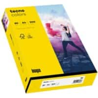 tecno A4 Farbiges Papier Gelb 80 g/m² 500 Blatt