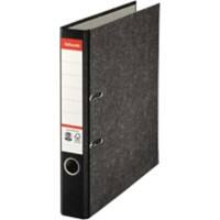 Esselte Essentials Ordner A4 52 mm Schwarz 2 Ringe 56997 Pappkarton Wolkenmarmor Hochformat