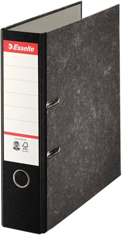 Esselte Essentials Ordner Breit A4 72 mm Schwarz 2 Ringe 46997 Pappkarton Wolkenmarmor Hochformat