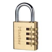 Master Lock Vorhängeschloss 604EURD 4 x 1,8 x 8,1 cm Zahlenkombination Aluminium Gold