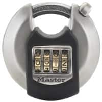 Master lock Vorhängeschloss mit 1 Schlüssel M40EURDNUM Stahl 5,5 cm x 7 cm Grau