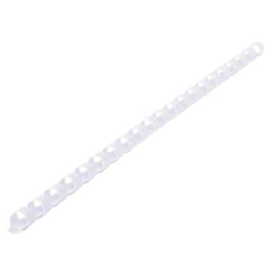 Plastikbinderücken A4 PVC für 25 Blatt 6 mm Weiß 100 Stück
