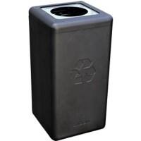 Brickbin Edelstahl Abfalleimer 65 L 70 x 35 x 70 cm Schwarz