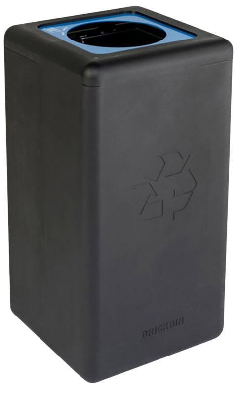 Brickbin Recyclingkunststoff (HDPE) Abfalleimer 65 L 70 x 35 x 70 cm Schwarz 561674