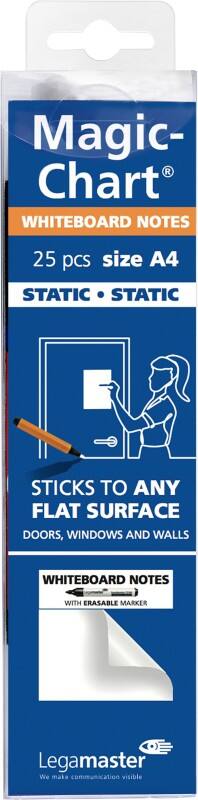 Legamaster Magic-Chart Flipchartfolie 29,7 x 21 cm Weiß Rolle mit 25 Blatt