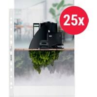 Leitz Prospekthüllen Recycled DIN A4 Genarbt Transparent 100 Mikron PP (Polypropylen) 11 Löcher 25 Stück