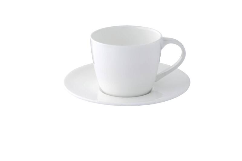 Nobel Fine Bone China Espressountertasse Porzellan 120 mm Creme 24 Stück