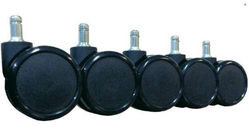 euroseats Weiche Rollen Schwarz 5 Stück