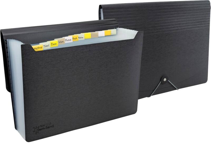 Rapesco Germ-Savvy Fächermappe 13 Taschen A4 PP (Polypropylen) Schwarz 1638