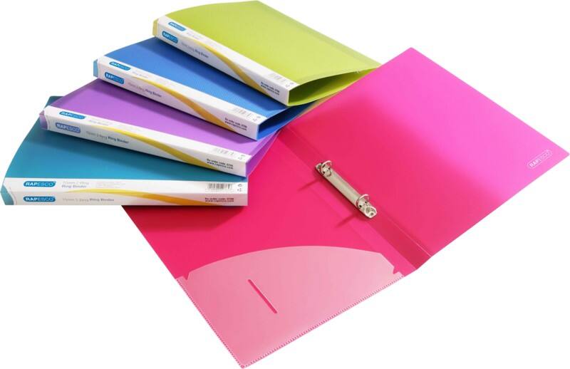 Rapesco 25 mm Ringbuch PP (Polypropylen) A4 2 Ringe Transparent 10 Stück