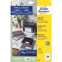 AVERY Zweckform Universaletiketten 6122 Ja DIN A4 Weiß 70 x 36 mm 10 Blatt à 24 Etiketten