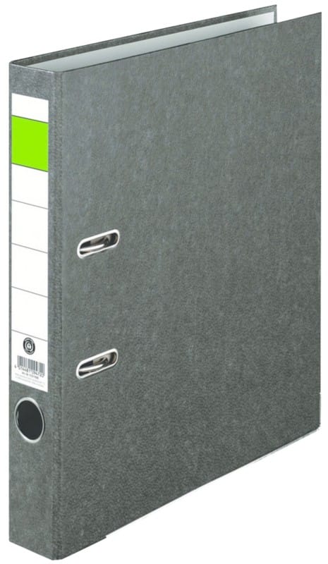Economy Schmal Ordner A4 50 mm Schwarz 2 Ringe Pappkarton Wolkenmarmor
