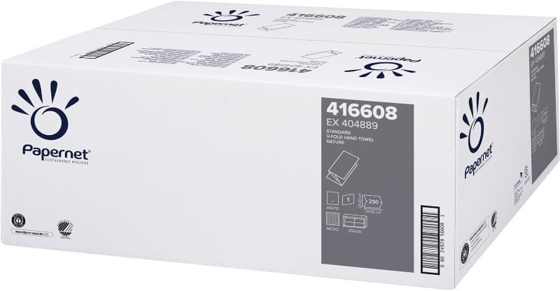Papernet Standard Papierhandtücher V-falz (zick-zack) Naturfarben 1-lagig 416608 20 Stück à 250 Blatt
