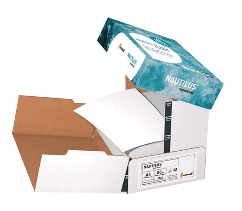Nautilus SuperWhite A4 Druckerpapier 80 g/m² Glatt Weiß 2500 Blatt