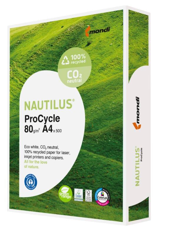 Nautilus ProCycle A4 Druckerpapier 80 g/m² Glatt Weiß 500 Blatt