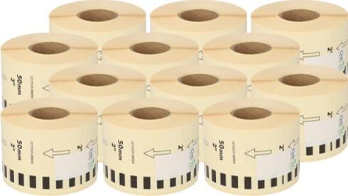 Etikettenrolle Kompatibel DK-22223 Selbsthaftend 50 mm 12 Rollen