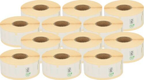 Kompatibel Dymo LW S0722520 / 11352 Rücksende Adressetiketten Selbstklebend Weiß 25 x 54 mm 12 Rollen à 500 Etiketten