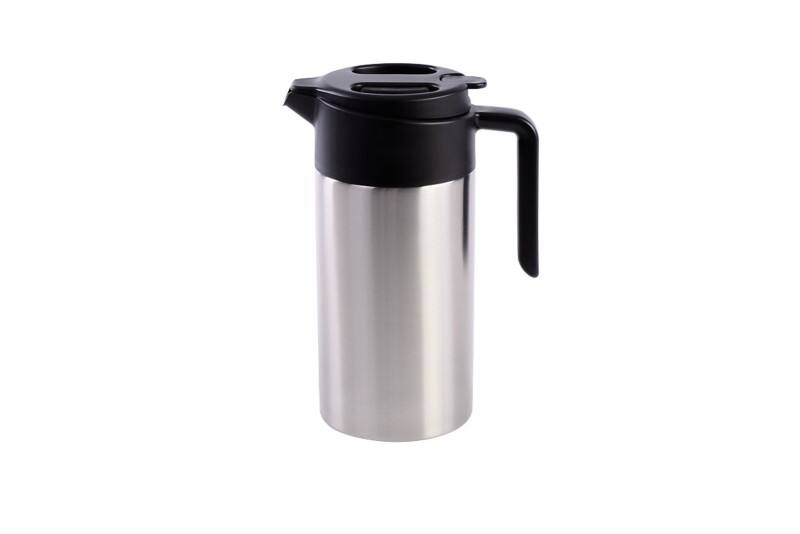 Jos ten Berg EasyOpen Isolierkanne Edelstahl 1,6 L Schwarz, Silber