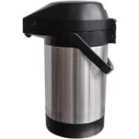 EasyPush Pumpkanne Edelstahl 2,2 L Schwarz, Silber