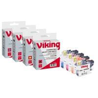 Viking LC-3217 Kompatibel Brother Tintenpatrone Schwarz, Cyan, Magenta, Gelb Multipack 4 Stück