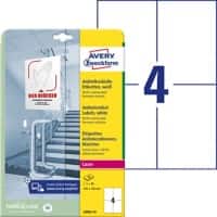 Avery L8003-10 Antimikrobielle Etiketten DIN A4 Weiß 105 x 148 mm 10 Blatt à 4 Etiketten