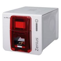 Evolis Zenius ZN1U0000RS Farb Thermal Kartendrucker CR80 Grau, Rot