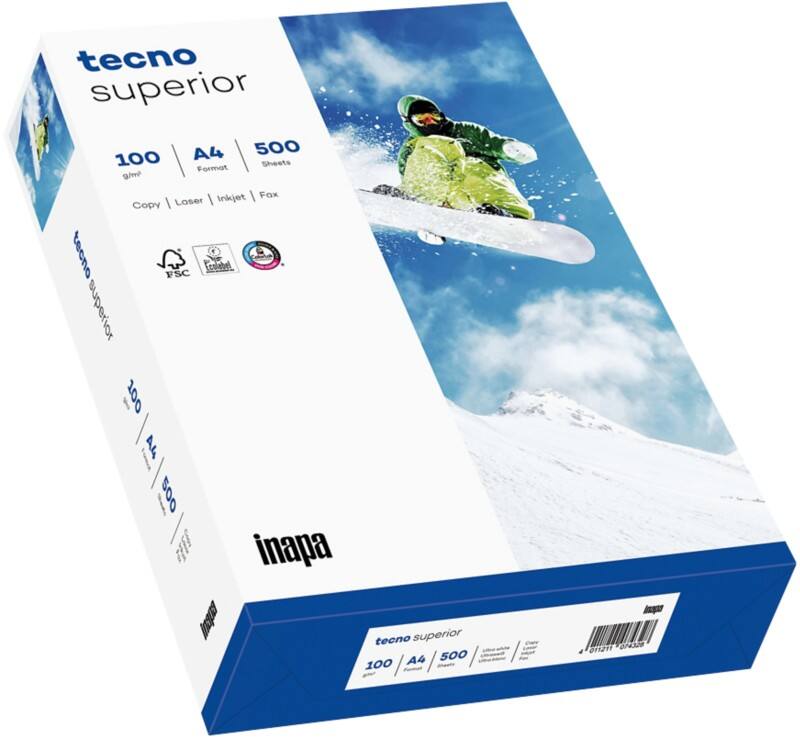 tecno Superior DIN A4 Druckerpapier Weiß 100 g/m² 500 Blatt