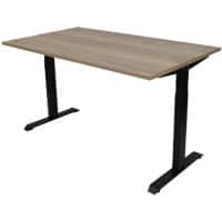 euroseats Tisch Natürliche Eiche Braun, Schwarz 1.200 x 800 x 840 mm