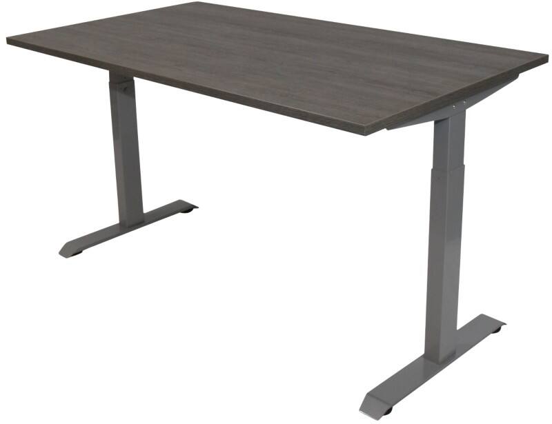 euroseats Schreibtisch Rechteckig Eiche T-Fuß 1.600 (B) x 800 (T) x 865 (H) mm Metall