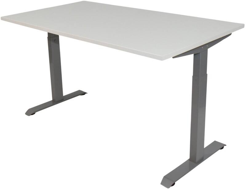 euroseats Schreibtisch Rechteckig Weiß T-Fuß 1.600 (B) x 800 (T) x 865 (H) mm Metall