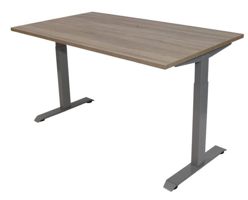 euroseats Schreibtisch Rechteckig Eiche T-Fuß 1.200 (B) x 800 (T) x 865 (H) mm Metall