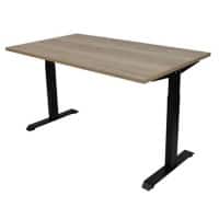 euroseats Tisch Natürliche Eiche Braun, Schwarz 1.600 x 800 x 840 mm